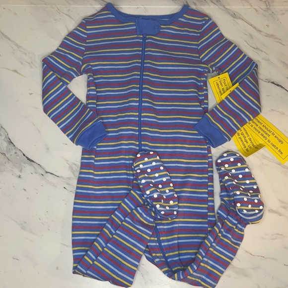 Joe Fresh Other - NWT Baby Striped Zip Up Onesie - Blue - 12-18m